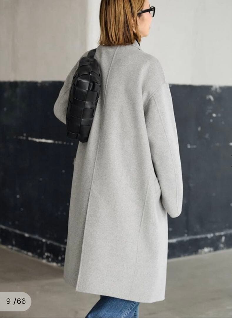 フレームワーク　SUPER160’sダブルブレストコートグレー36 ベイクルーズ