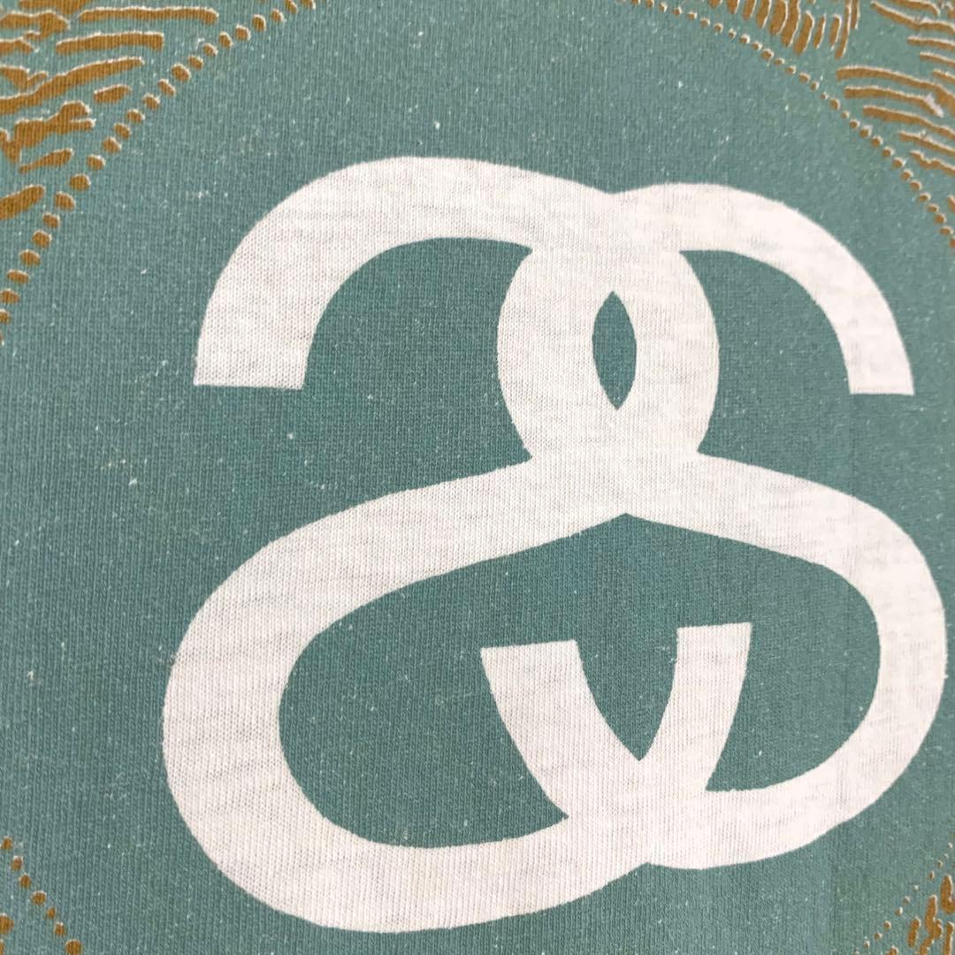 80s 前期 STUSSY USA製 黒タグ SS リンク エンブレム Tシャツ