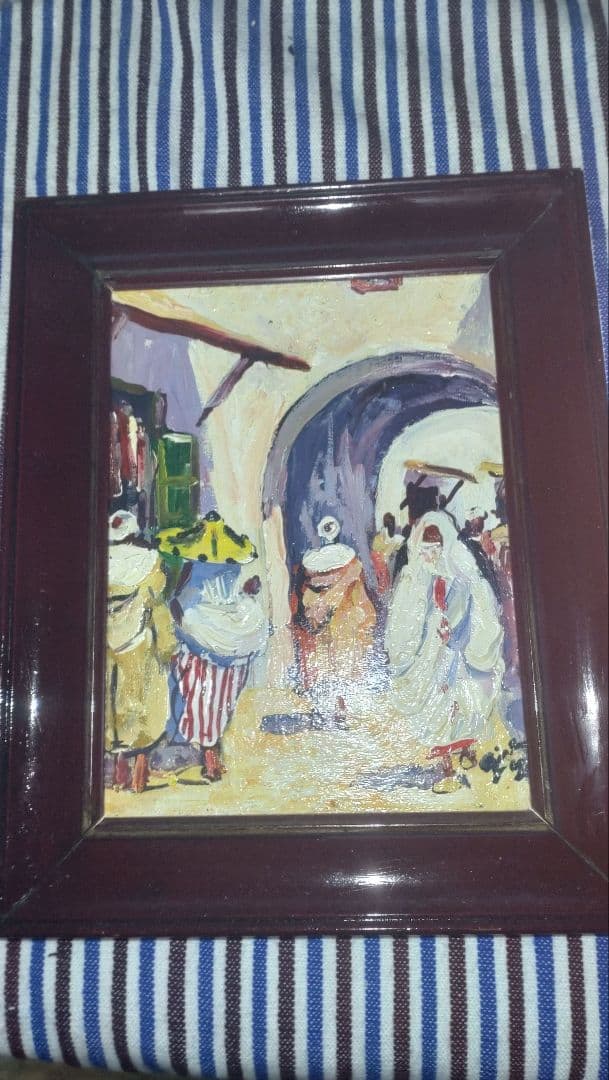 モロッコ、テトゥアン出身の画家ハサン・スシによる小品絵画。