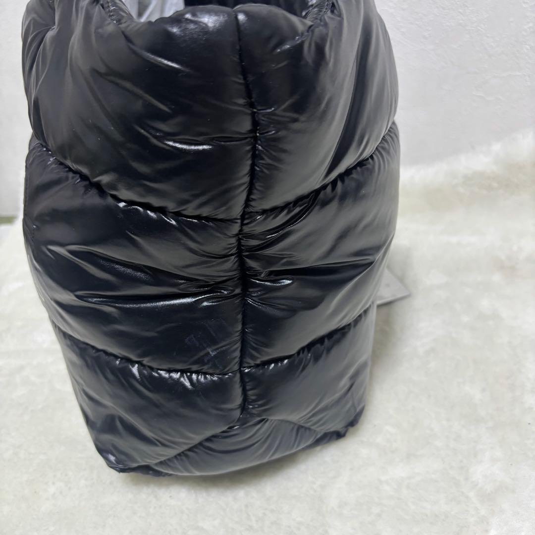 【希少】DIESEL ディーゼル トートバッグ ステッチロゴ ダウン ブラック