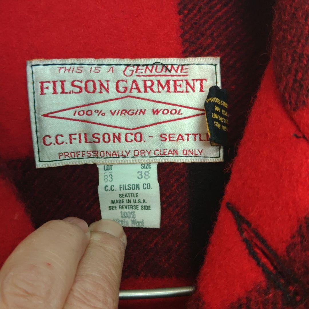 Filson Co. 赤黒チェックジャケット サイズ38　ダブルマッキーノ