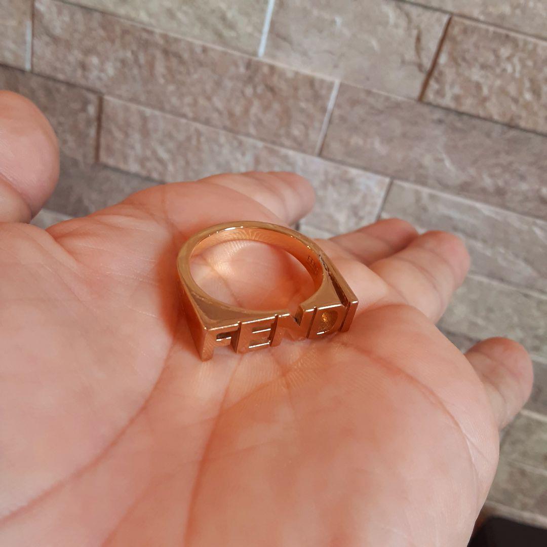 FENDI フェンディ GGロゴ 9000L リング 指輪 ゴールド