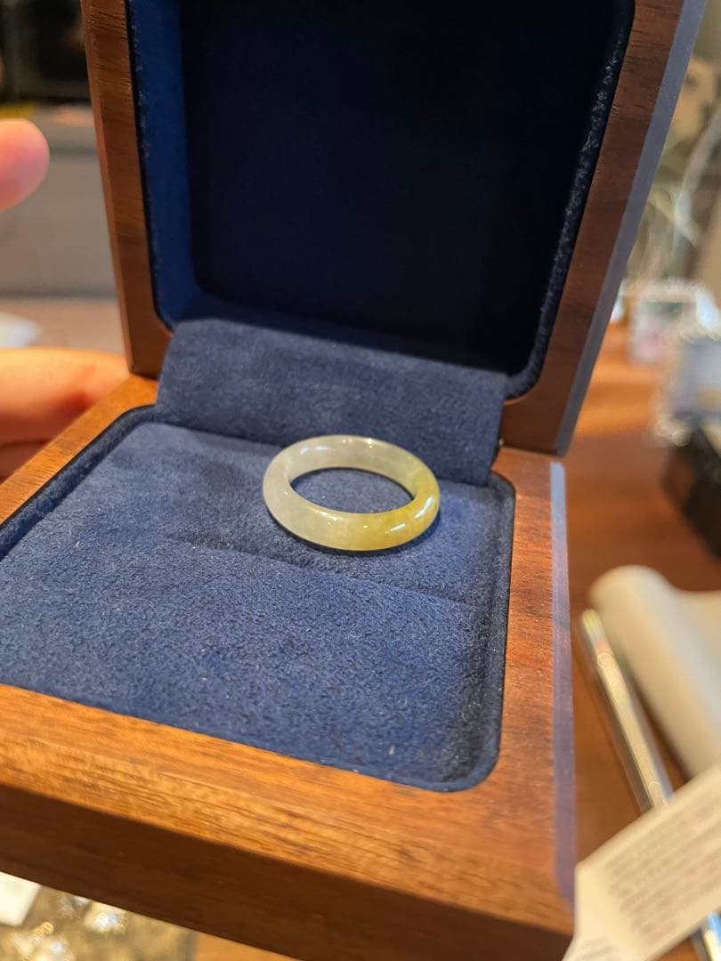 専用　本翡翠　くりぬきリング