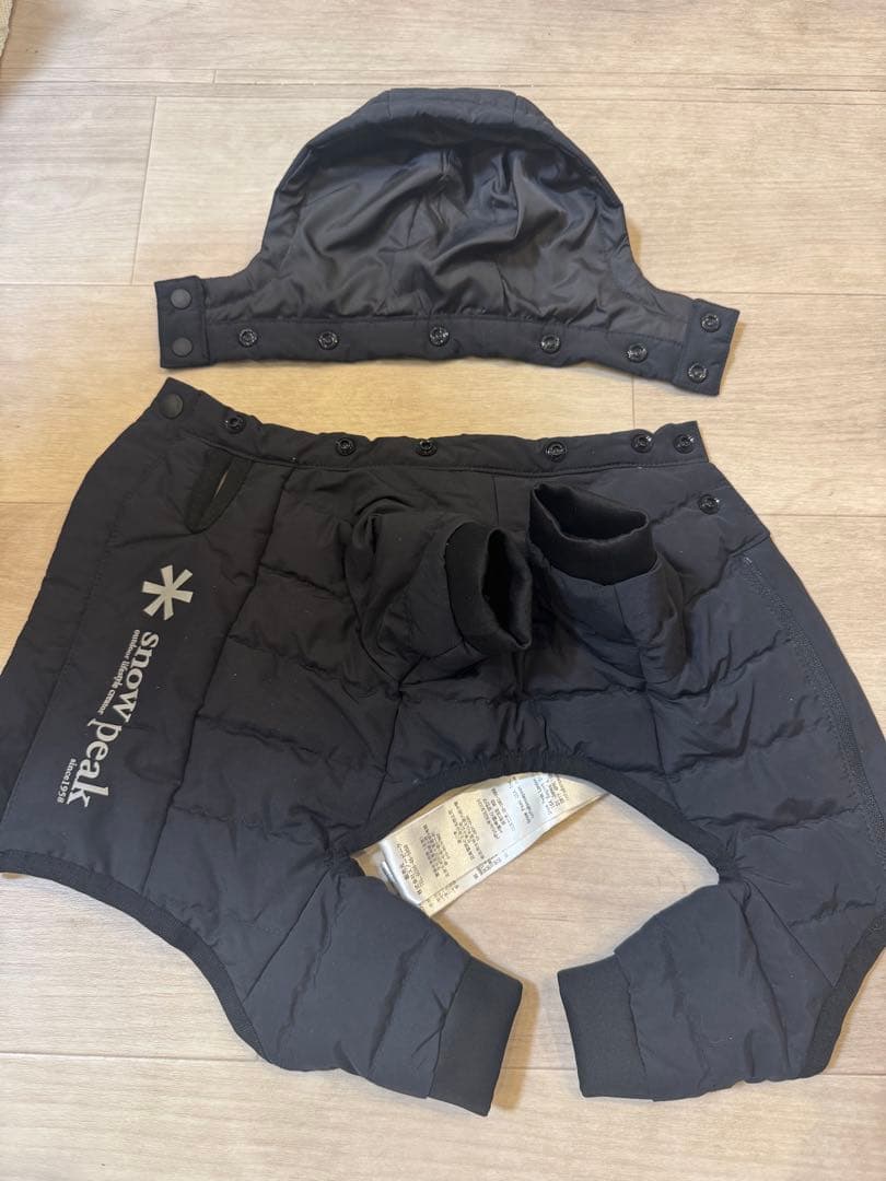  peak 犬用ダウンコート Sサイズ ブラック