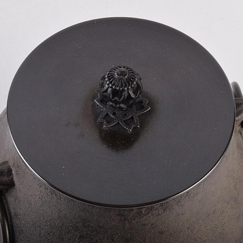 煎茶道具　釜師　菊地政光作　浜松文　鶴首釜　共箱　C　R8884B