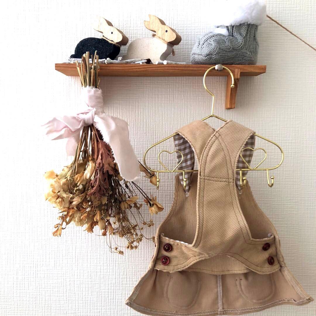 ハンドメイド　ジャンパースカート　小型犬　コーデュロイ