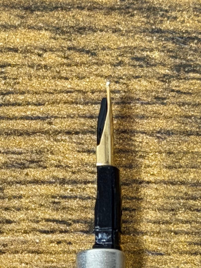 新品未使用　1971年製　キャップレス　ストライプ　14金　万年筆　細字　備品付