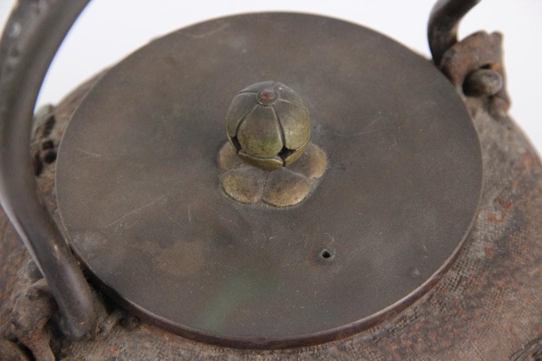 亀文堂　銀象嵌提手　梅図提手 月下湖景 琵琶湖 1400ml EU11-11