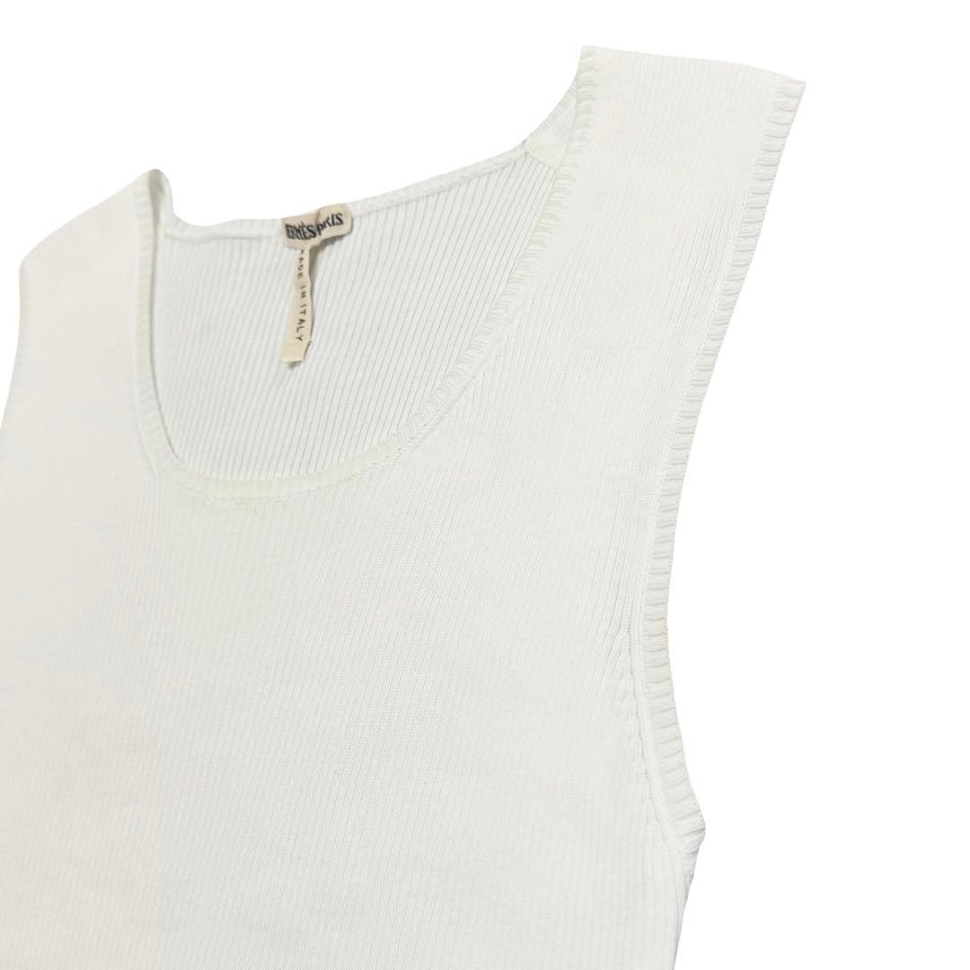 HERMES エルメス タンクトップ ノースリーブ レディース アイボリー SM