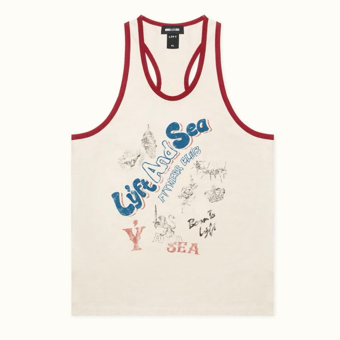 LÝFT × WIND AND SEAGRAPHIC TANKTOP - RED