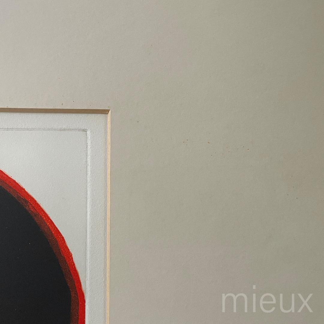 堀井英男「回転する人（79-1）」エッチング 額付 サインあり 中古