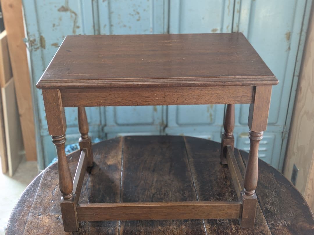 昭和レトロ　アンティーク　天然木　 木製 サイドテーブル ローテーブル 飾り台