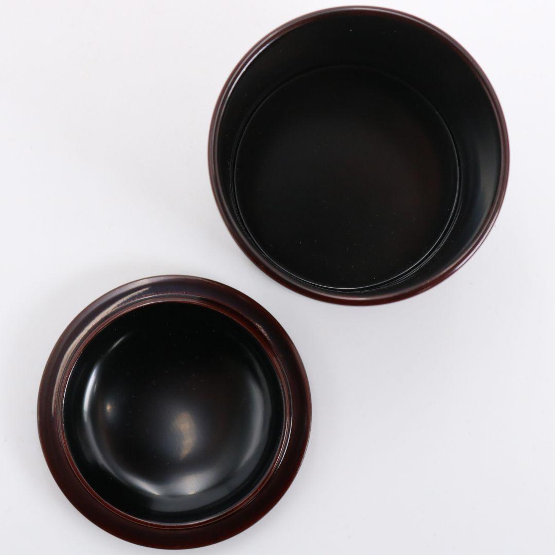 象彦作 溜塗 金輪寺 薄茶器 茶道具 共箱　V873　N6