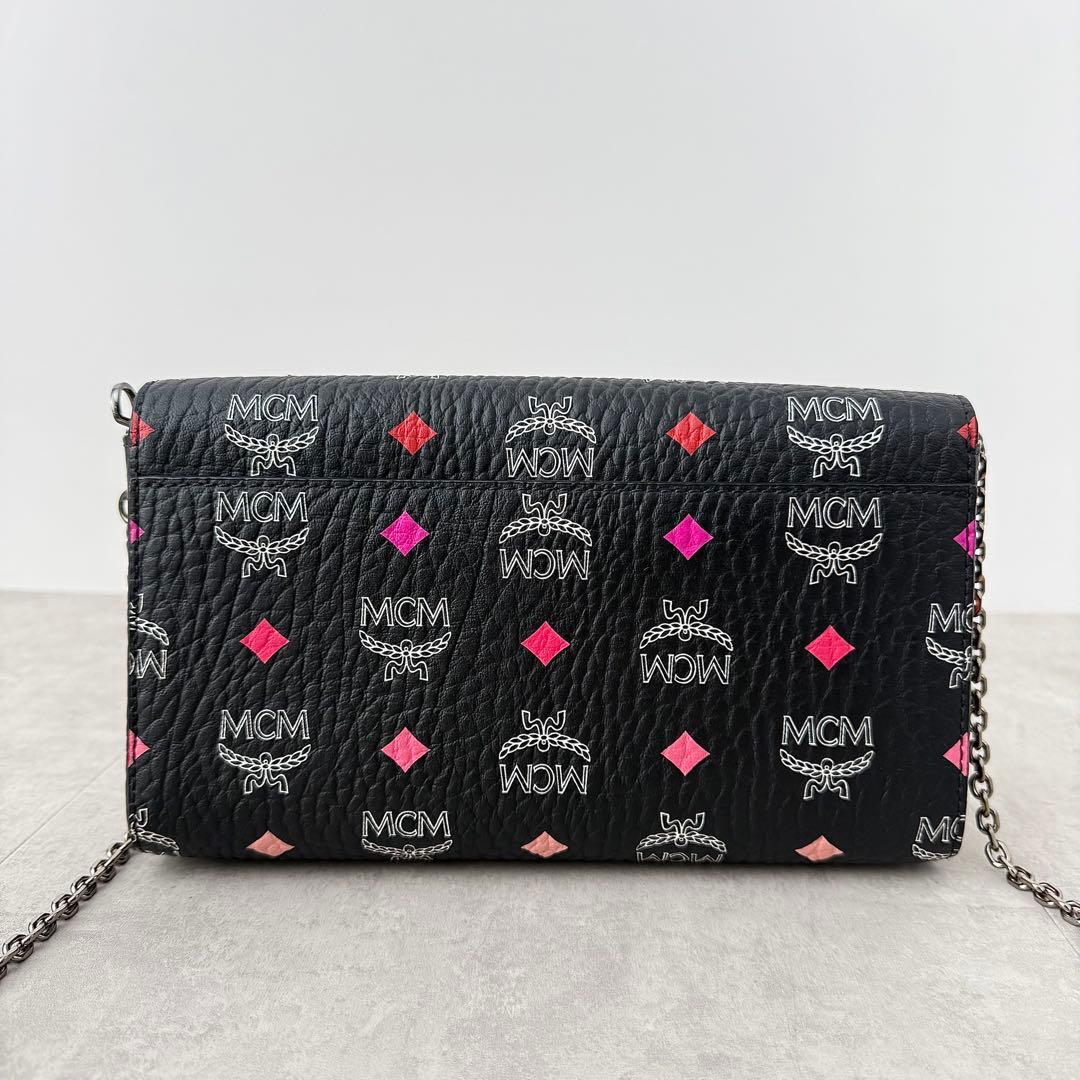 【美品✨️激レア】MCM ヴィセトス チェーンウォレット ショルダー マルチカラー