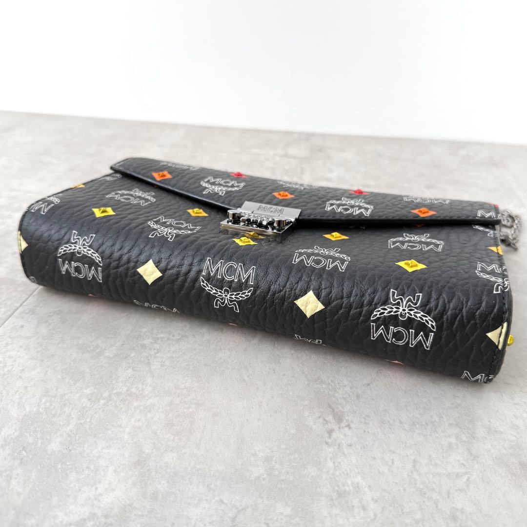 【美品✨️激レア】MCM ヴィセトス チェーンウォレット ショルダー マルチカラー