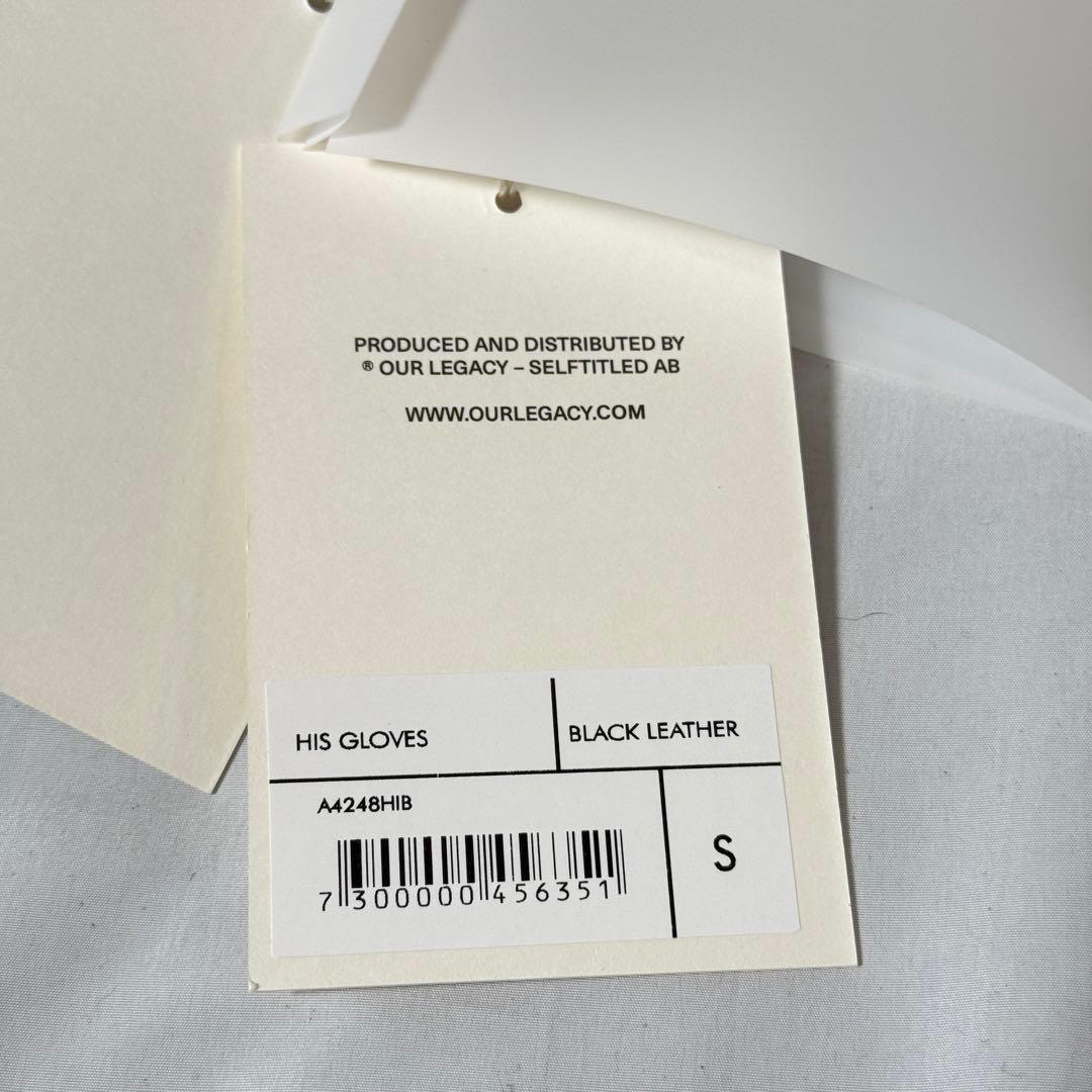 【定価4.3万】OURLEGACY HIS GLOVES グローブ ブラック S