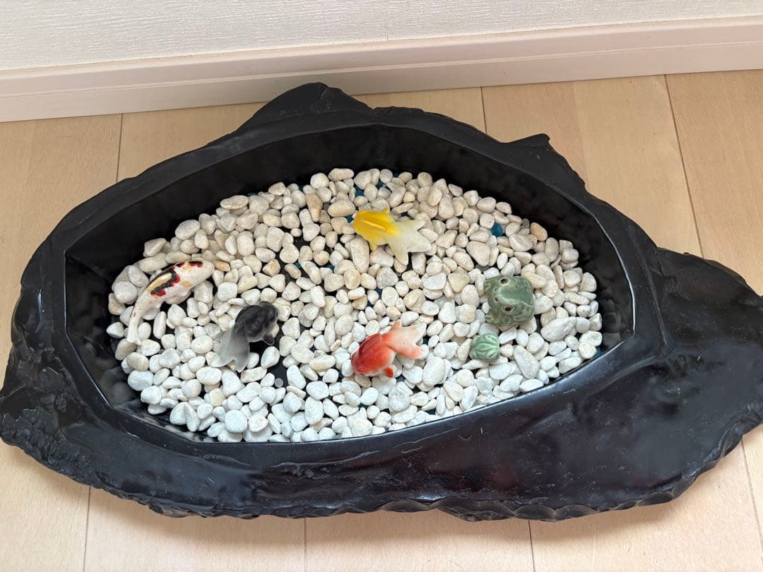 【最終】高級　那智黒水盤　花器　生花　アンティーク　迎春　硯