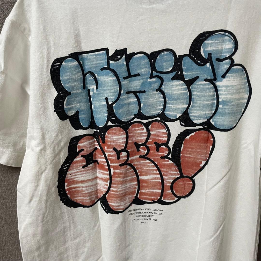 Off-White Tシャツ ホワイト　ストリートアート