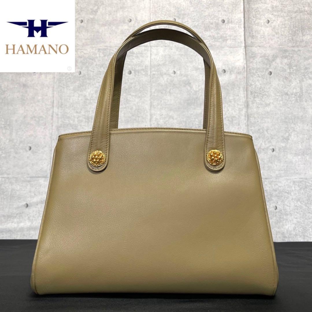 l*a様 【美品】HAMANO 濱野皮革工藝 カーキ レザー ゴールド金具 トー