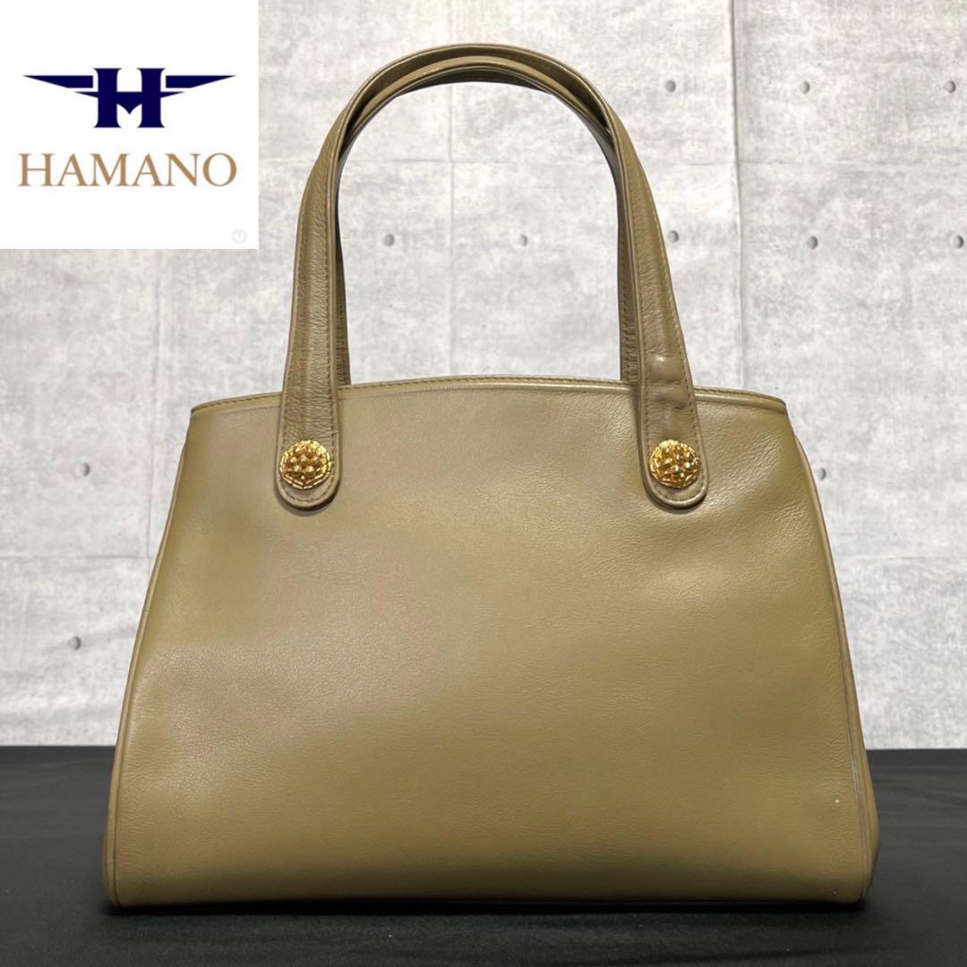 l*a様 【美品】HAMANO 濱野皮革工藝 カーキ レザー ゴールド金具 トー