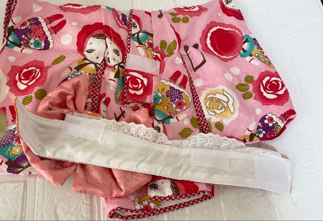 お着物　わんこ猫♡犬着物　お正月　七五三　振袖ひな祭り撮影会人気お人形柄