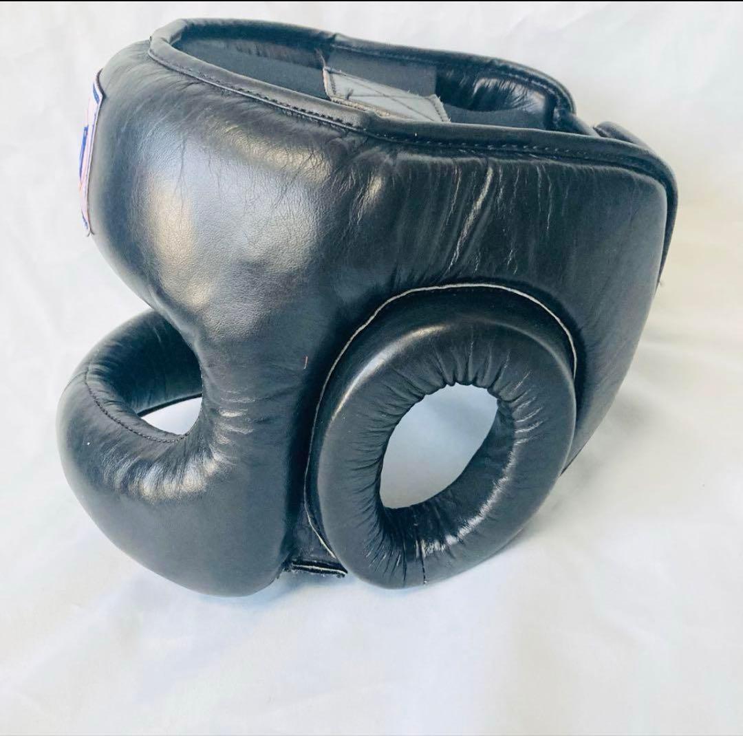 WINDY ウィンディ　本革製品Lサイズ ヘッドギア　ヘッドガード　ブラック