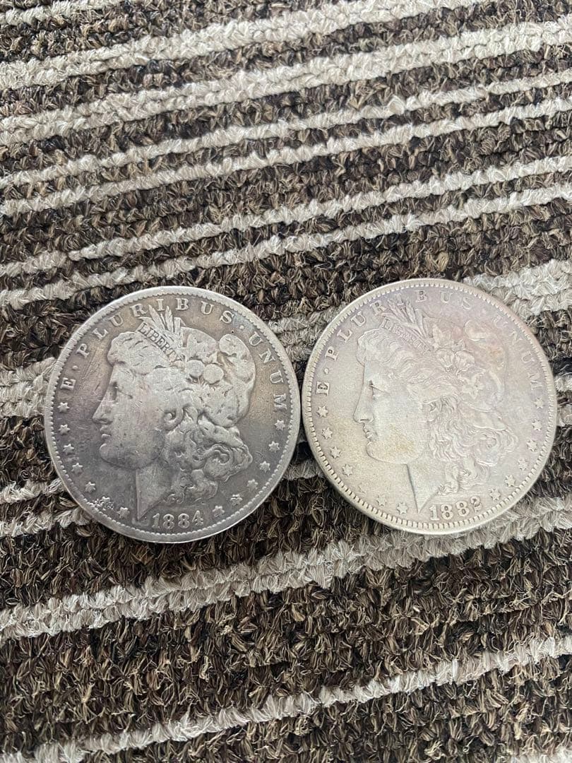 本物　モルガンダラー銀貨 1884年 1882年 2枚セット
