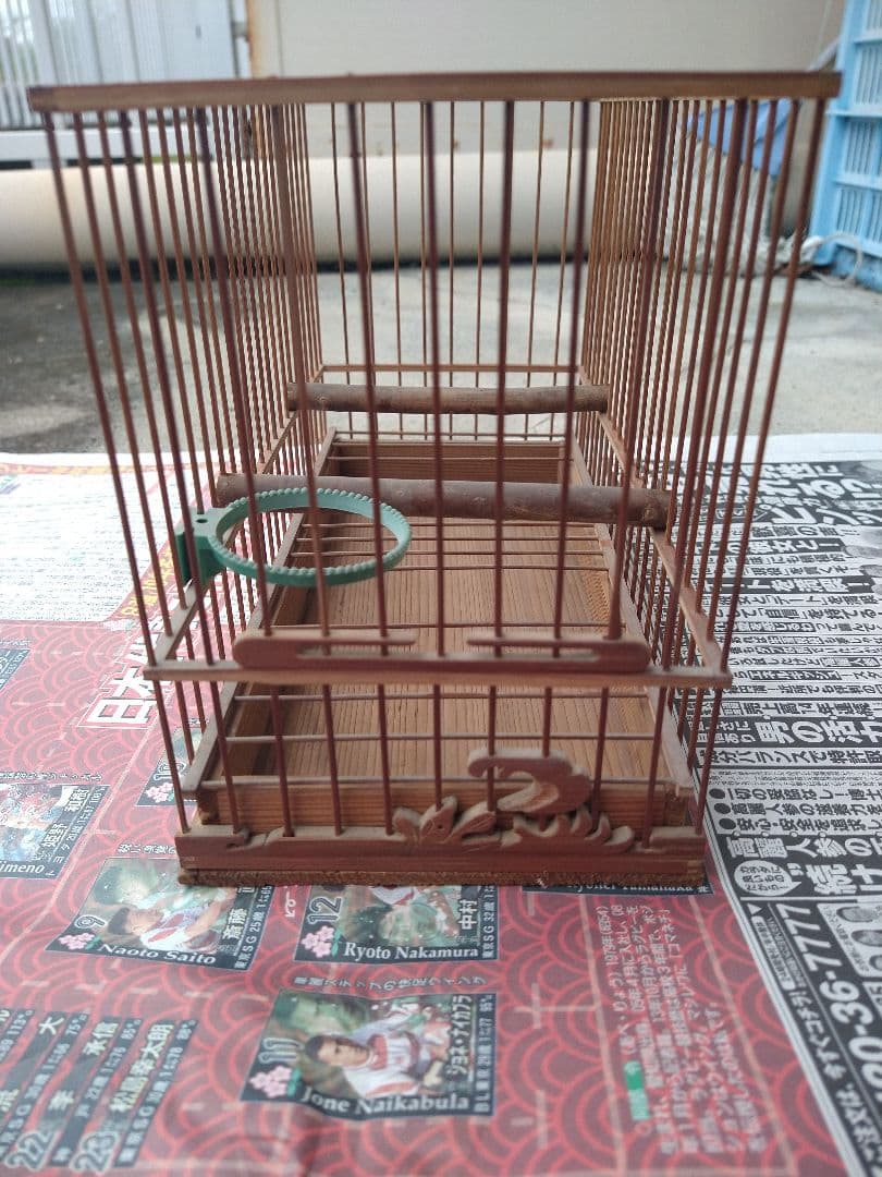 １００年竹製　メジロ籠