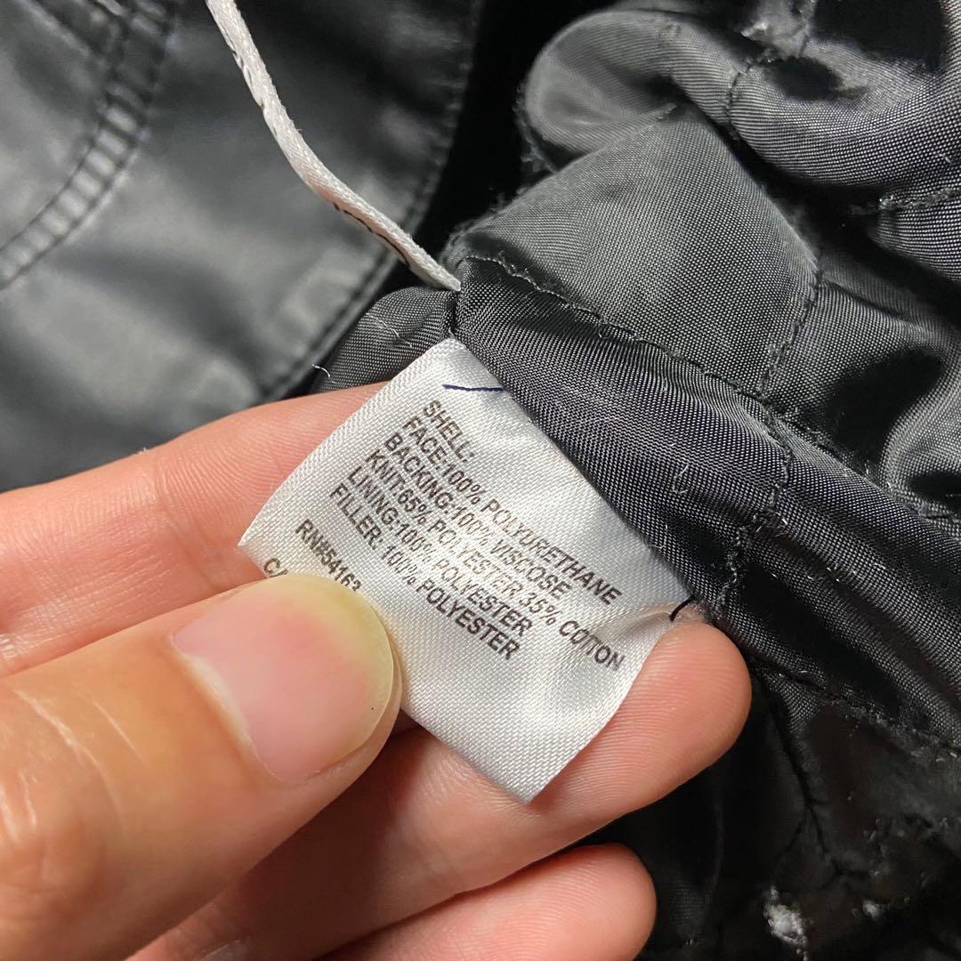 CK カルバンクライン シングルライダース フェイクレザージャケット ブラック