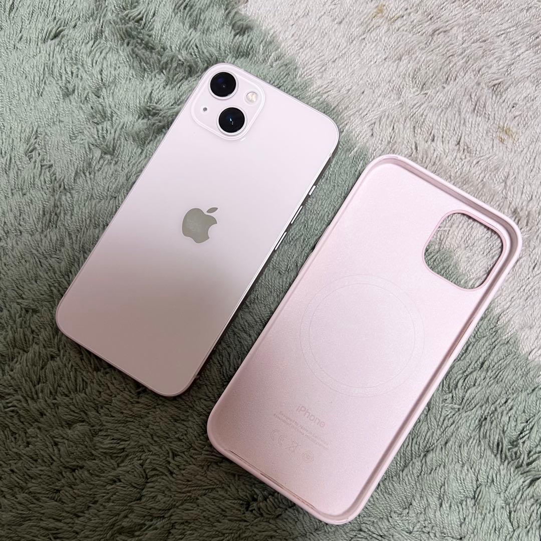 iPhone13 ピンク　純正ケース付