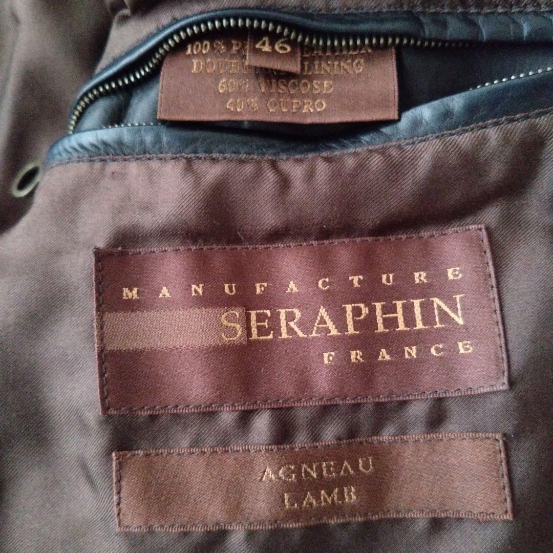 SERAPHIN セラファン　ラムレザー　シングルライダースジャケット