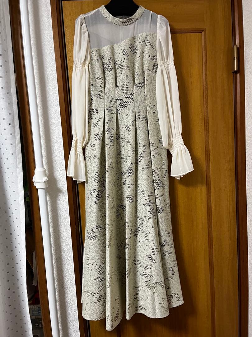 ANDRESD アシンメトリータックドレス　Mサイズ　オケージョンドレス　結婚式