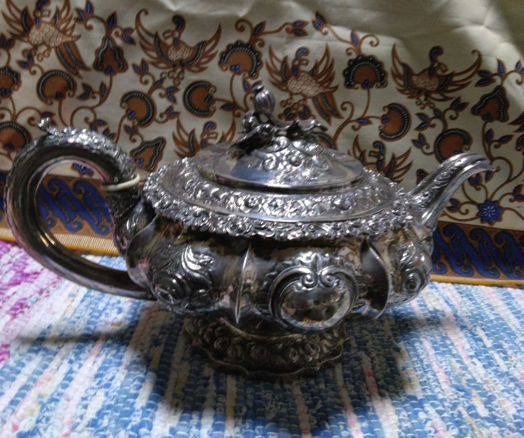 アンティーク　スターリングシルバー　ジョージア　スリーピース　ティーセット