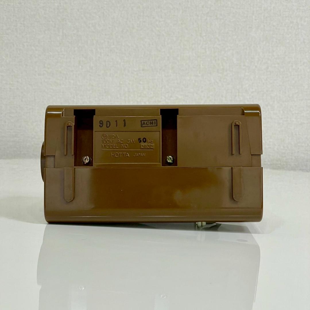 70's 堀田時計店 ドラムクロック 置時計 昭和レトロ 50Hz ヴィンテージ