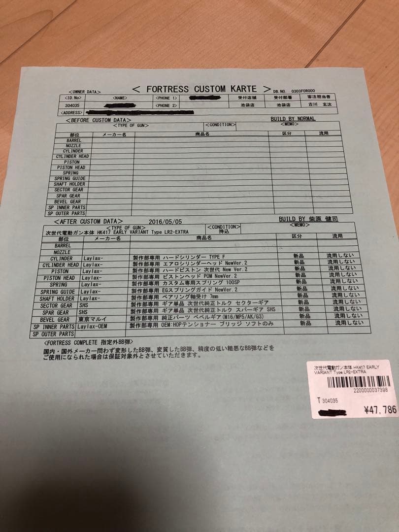 マルイ次世代電動ガン　hk417D フォートレスカスタム