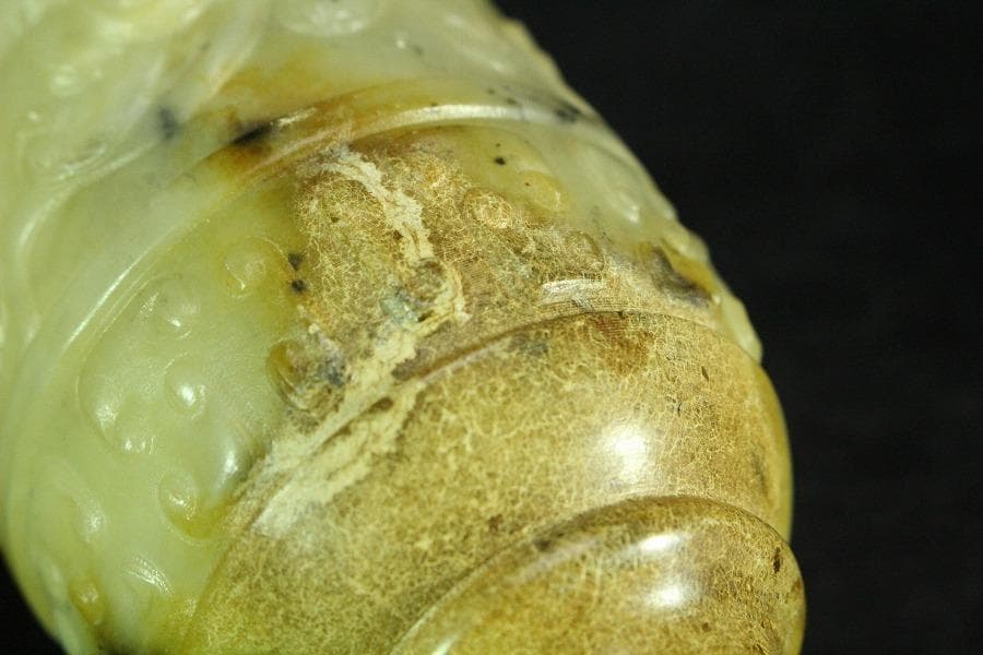 中国美術 砡石 刻 饕餮紋 杯 三件 コレクター蔵品(K-YC541)