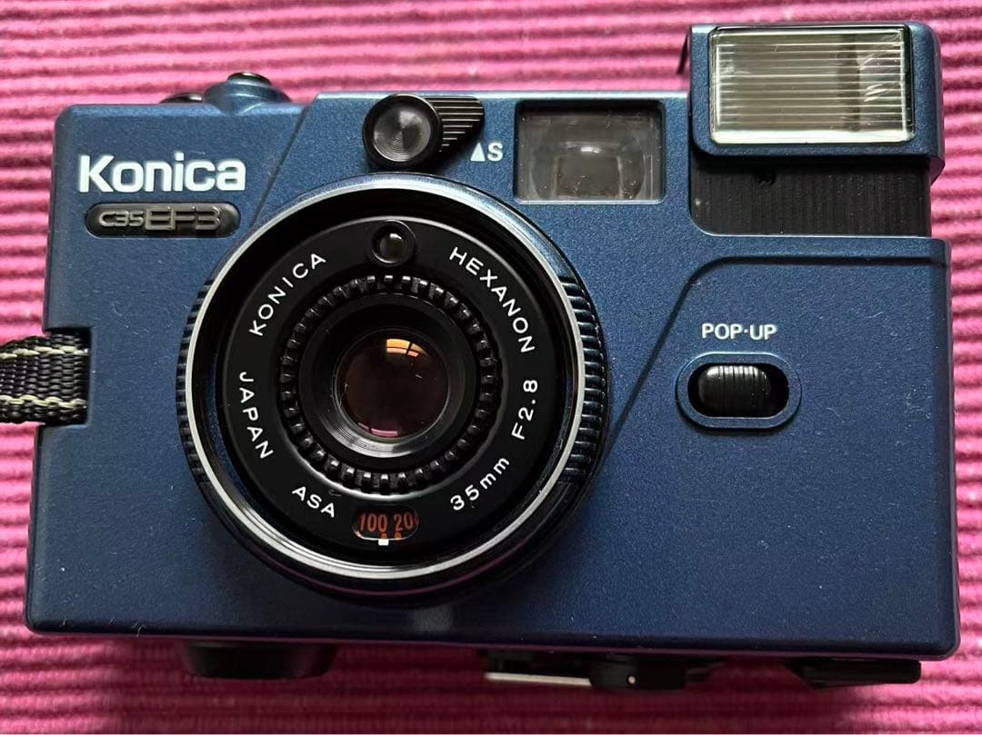 Konica C35EF3 ブルー コニカ コンパクトフィルムカメラ　美品？