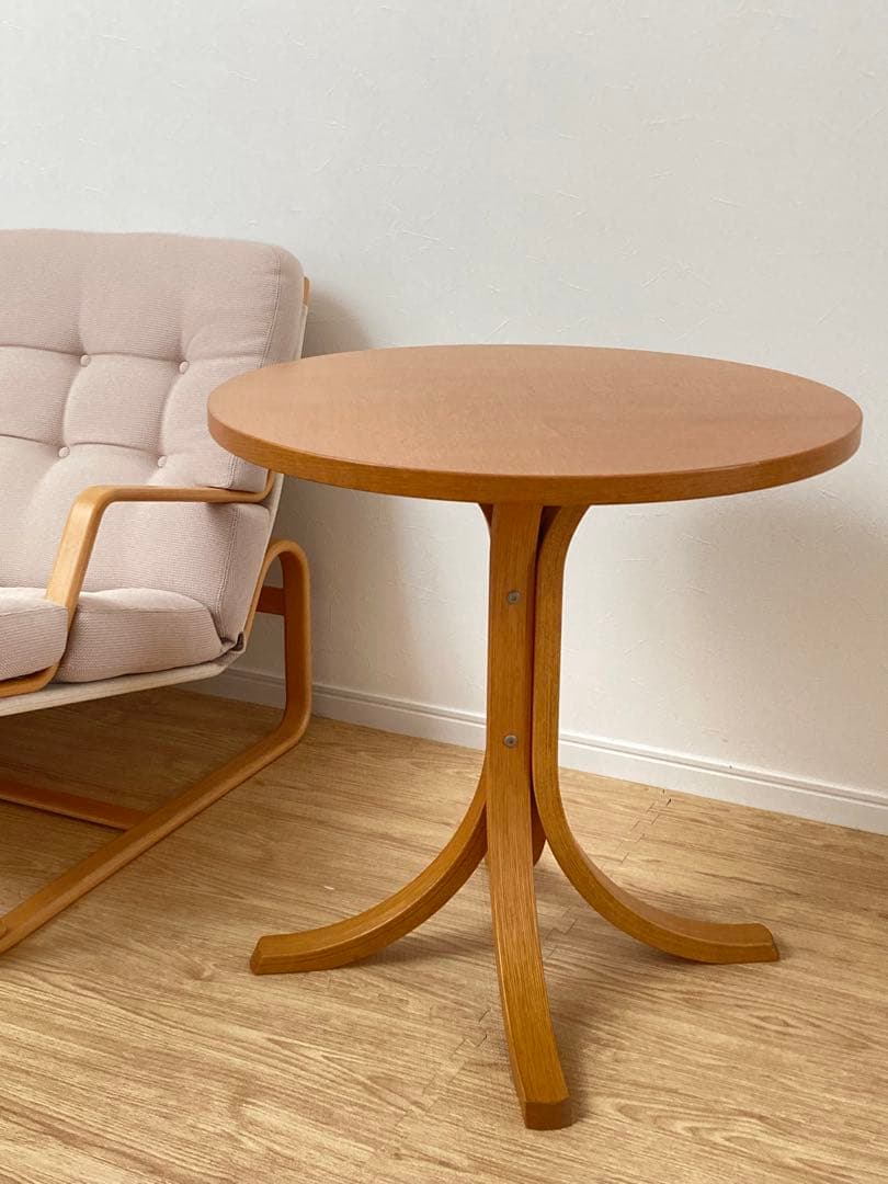 天童木工　曲木　ラウンドテーブル　直径60cm