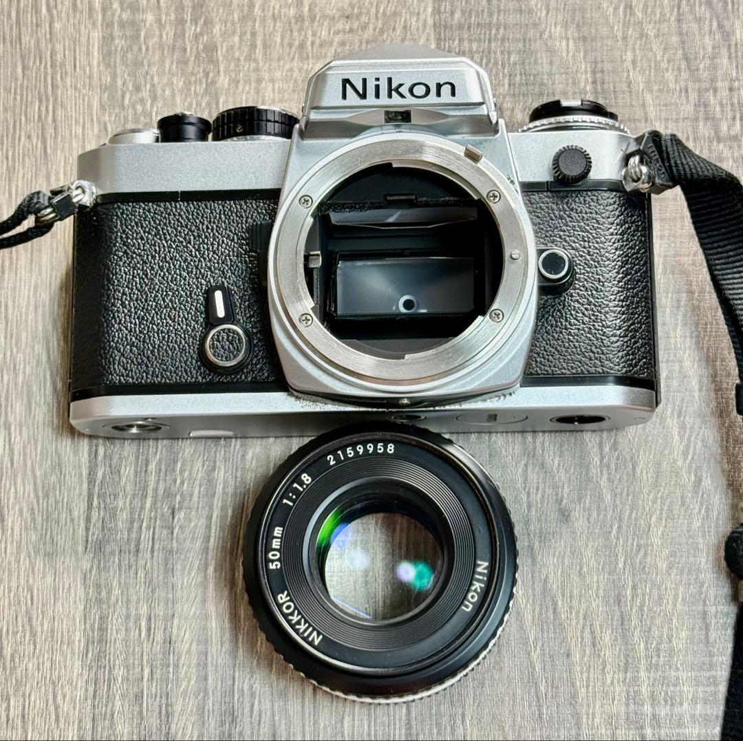 Nikon FE シルバー NIKKOR 50mm F1.8 レンズ