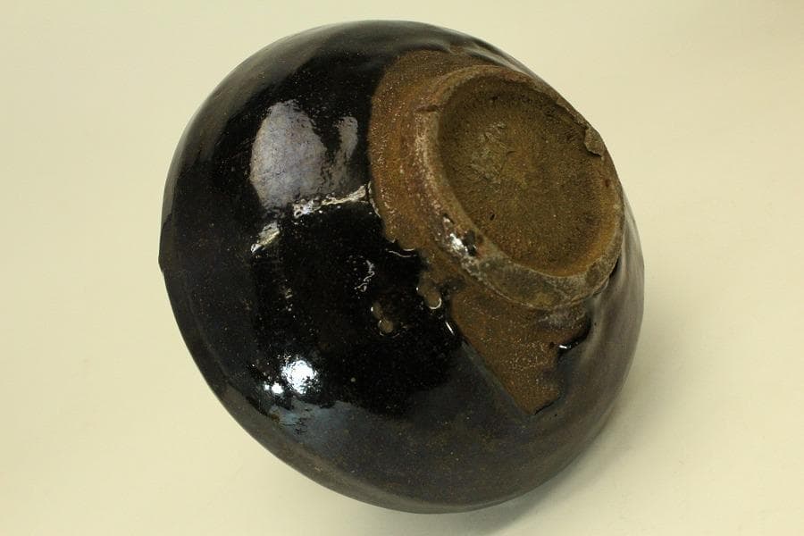 李朝 古会寧窯 黒釉 壷 朝鮮美術(ZE664)