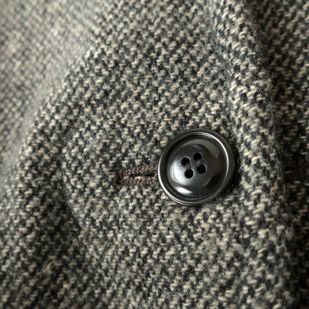 nest robe ツイード×イブルコットン ショールカラーコート