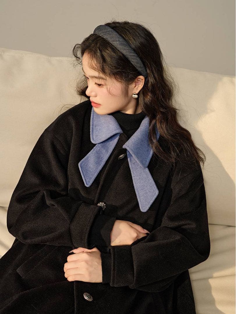 [期間限定価格]Kuose クオセ　リボンカラーコート　Mサイズ