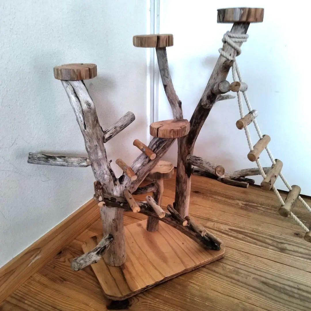 バードアスレチックジム ㊸ 天然木 自然木 流木 止まり木 インコ おもちゃ