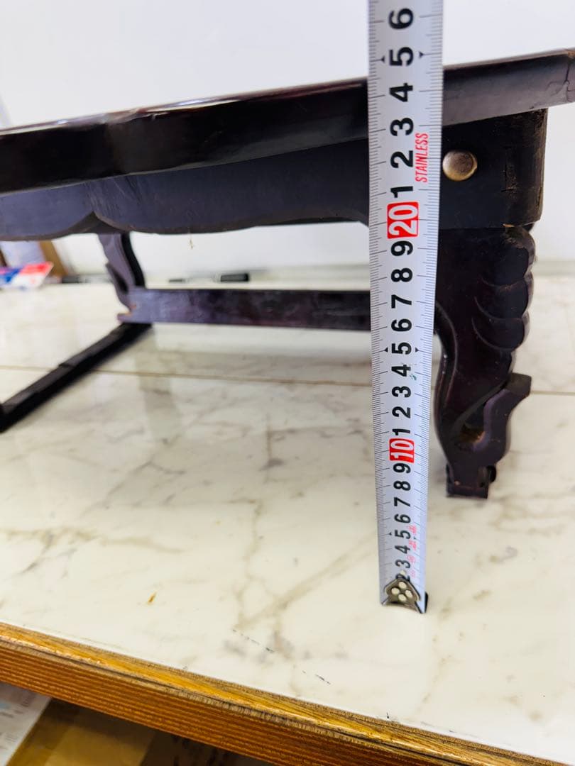 螺鈿 丸座卓 ローテーブル アンティーク ちゃぶ台 折りたたみ机 円形 テーブル