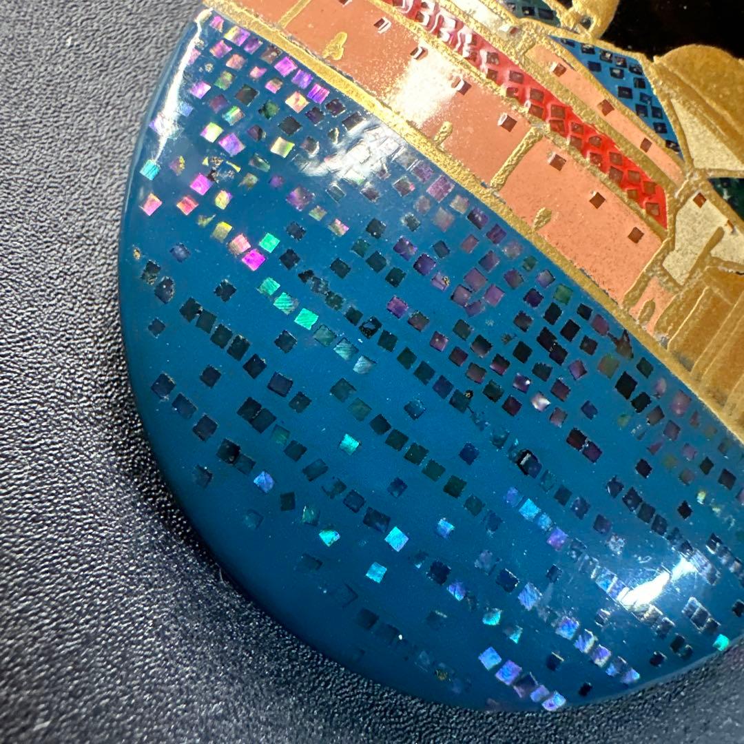 【vintage】川崎川光　作家もの　螺鈿細工　本鼈甲　ブローチ　ペンダント