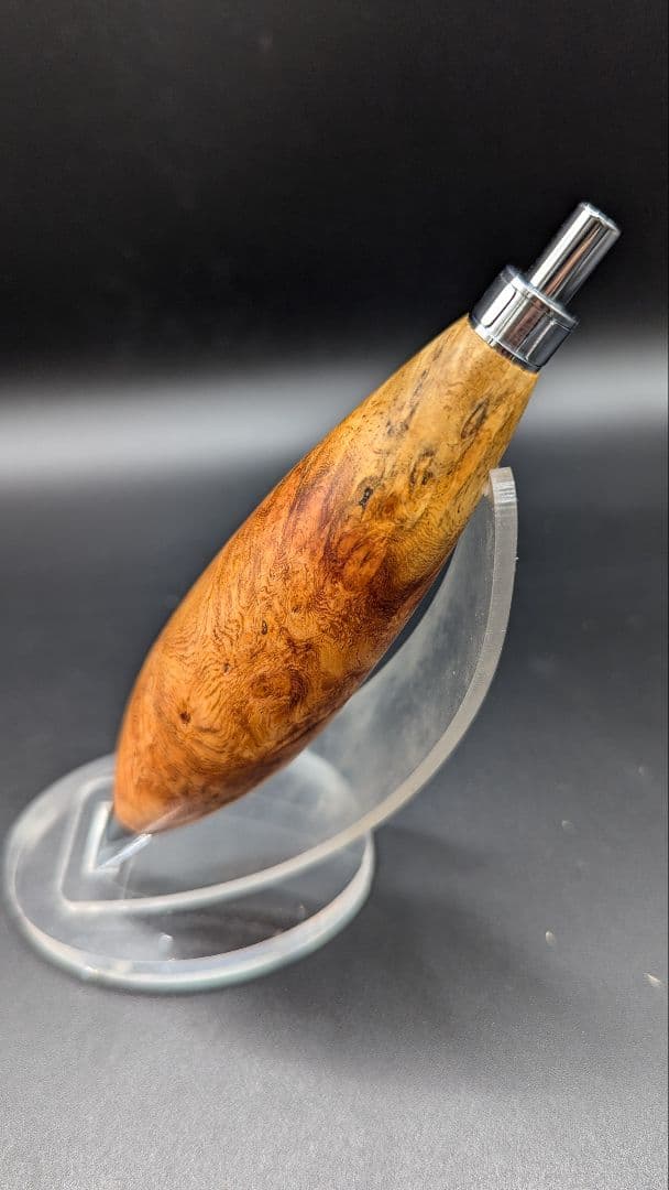 188ペン工房翌檜　花梨　紅白　源平　瘤杢　木軸シャーペン　木軸ボールペン　極太