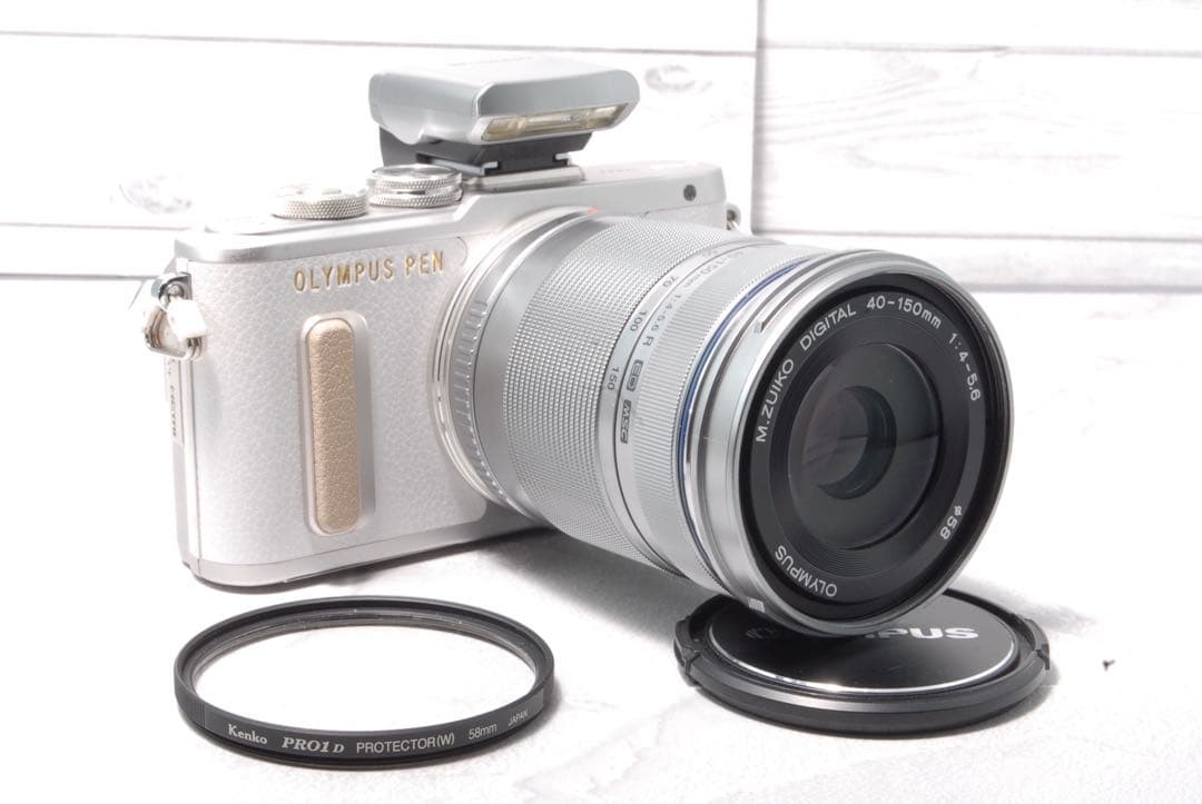 オリンパス E-PL8 望遠レンズキット Wi-Fiでスマホ転送できる ◇美品◇