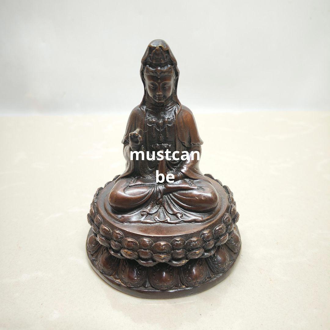 仏教美術 仏像 観音菩薩仏像 小仏像 銅製 銅器