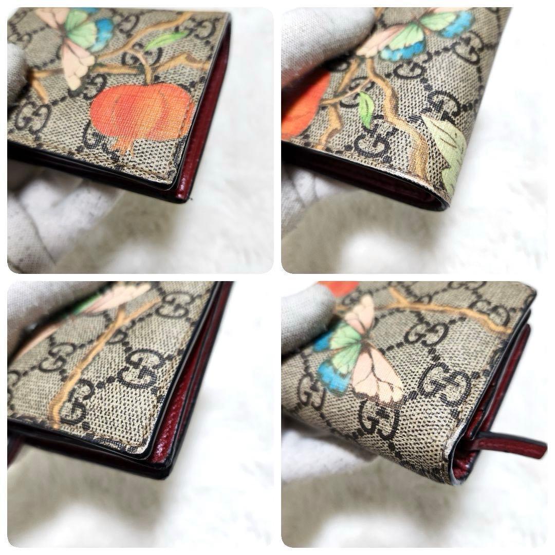 ✨美品　付属品あり✨グッチ　二つ折り　フローラ　アニマリエ　蝶　PVC