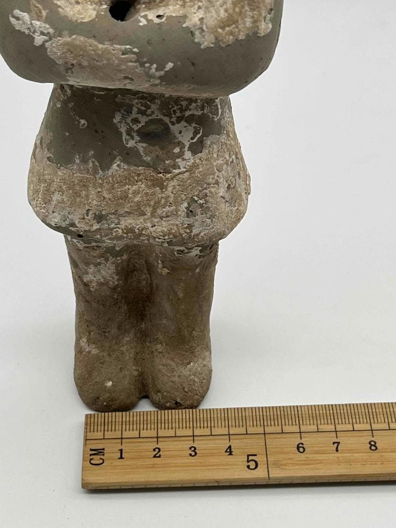 唐時代　武士胡人陶俑　極上品　旧家旧蔵　唐物　時代物　置物(B-64)